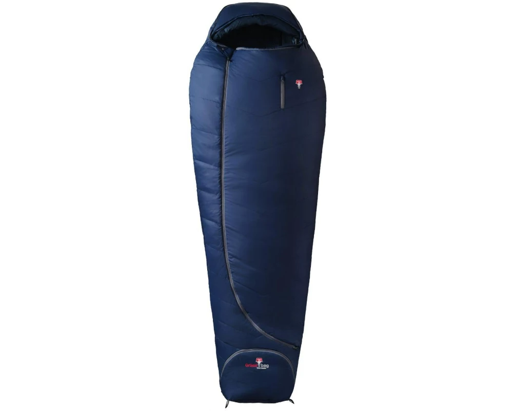 Grüezi Bag Schlafsack Biopod Wolle Zero XL 2 °C 200 cm, Nacht Blau