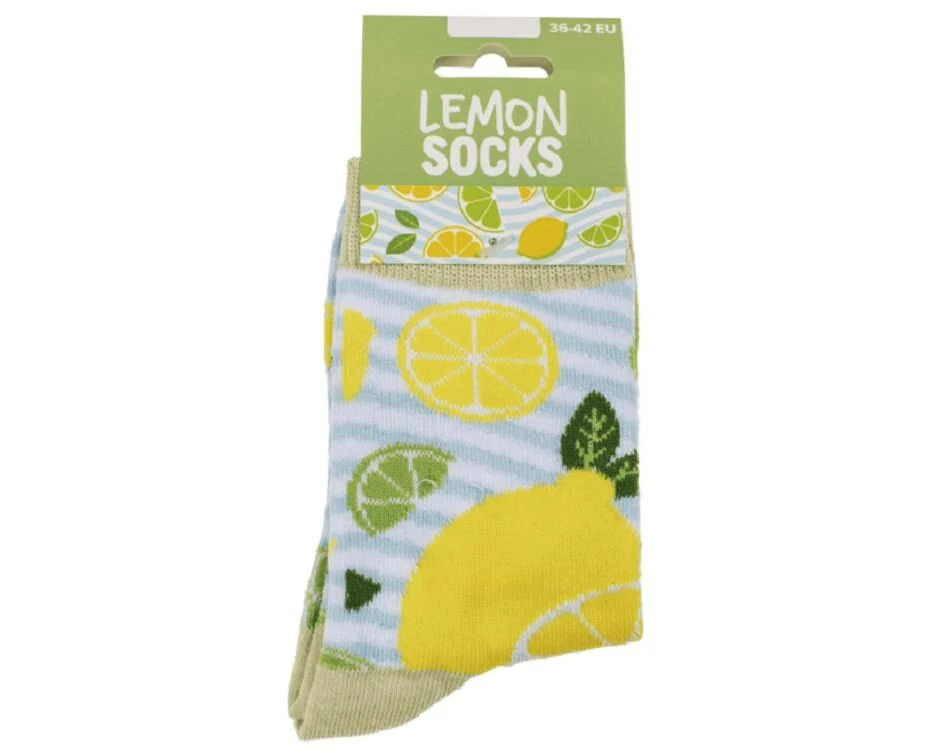 Trendcompany Socken Zitronen Limetten Grösse 36-42