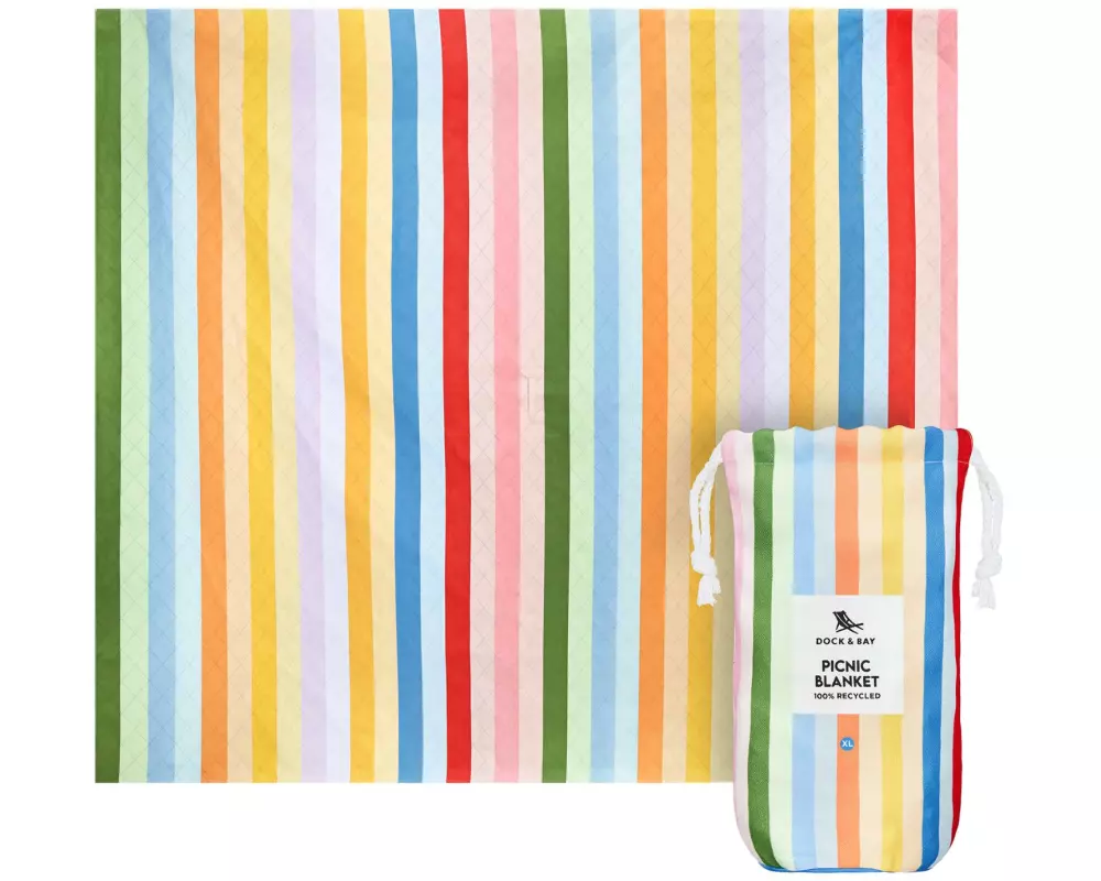 Dock & Bay Picknickdecke Candy Stripes 170 cm x 240 cm,