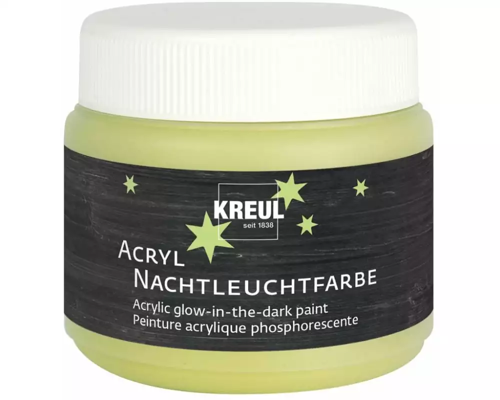Kreul Acrylfarbe Kreul Nachtleuchtfarbe 150 ml, Gelb