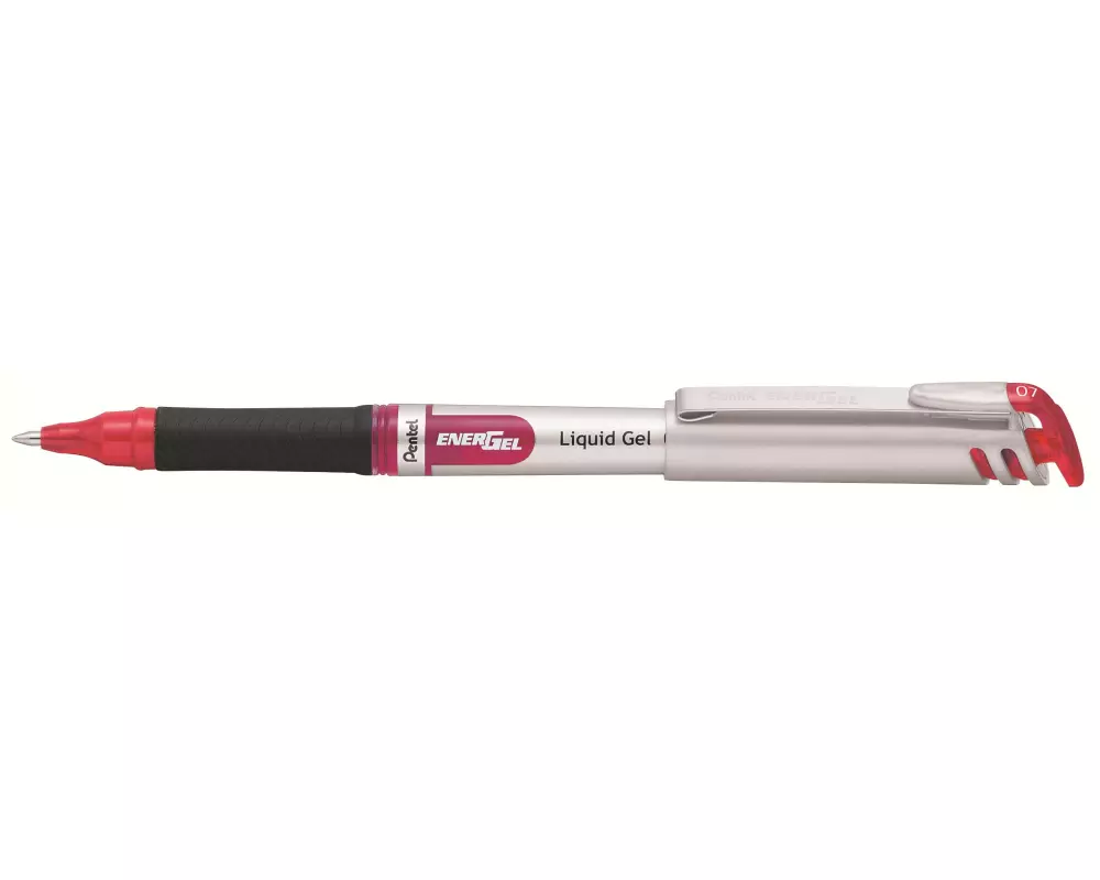 pentel Gelschreiber Liquid EnerGel mit 0.7 mm Metallspitze, Rot