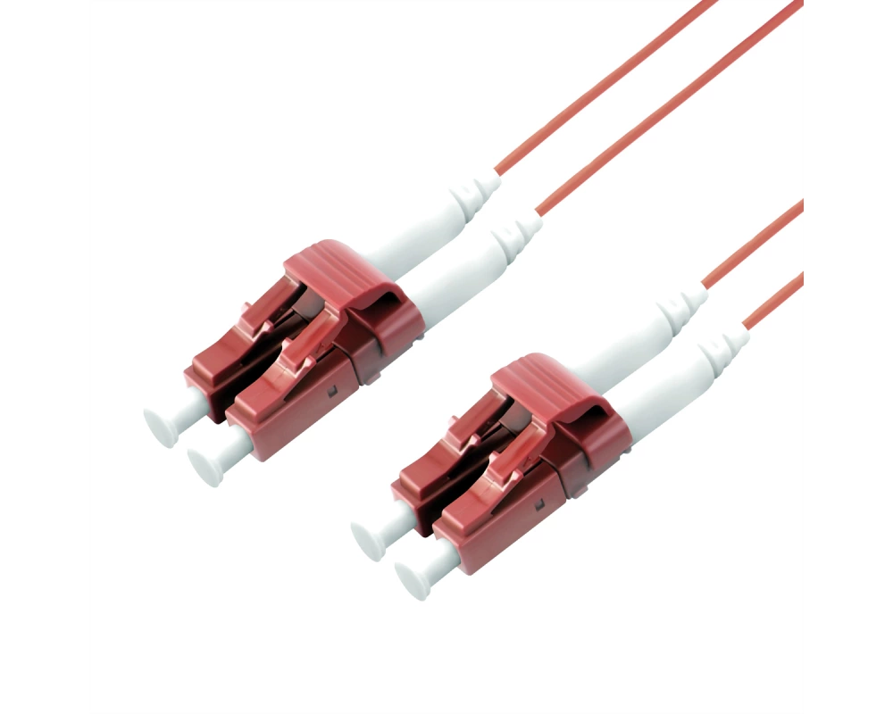 ROLINE LWL-Kabel SLIM 50/125µm OM4, LC/LC, LSOH, Slim, violett, 2 m