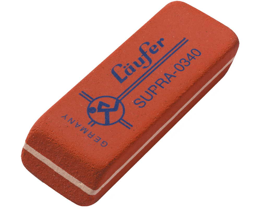 LÄUFER Radierer Supra 03400 55×19×8,5mm