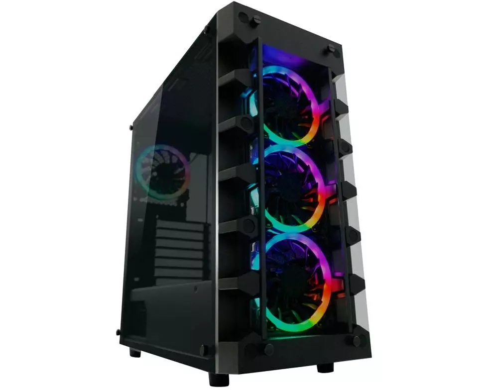 LC-Power PC-Gehäuse Mini Tower LC-709B-ON Schwarz