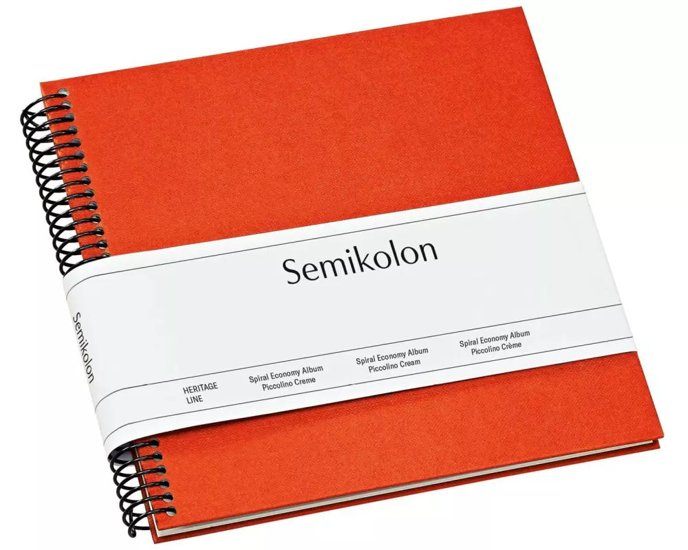 Semikolon Fotoalbum 17 x 17 cm Orange, 20 cremeweisse Seiten