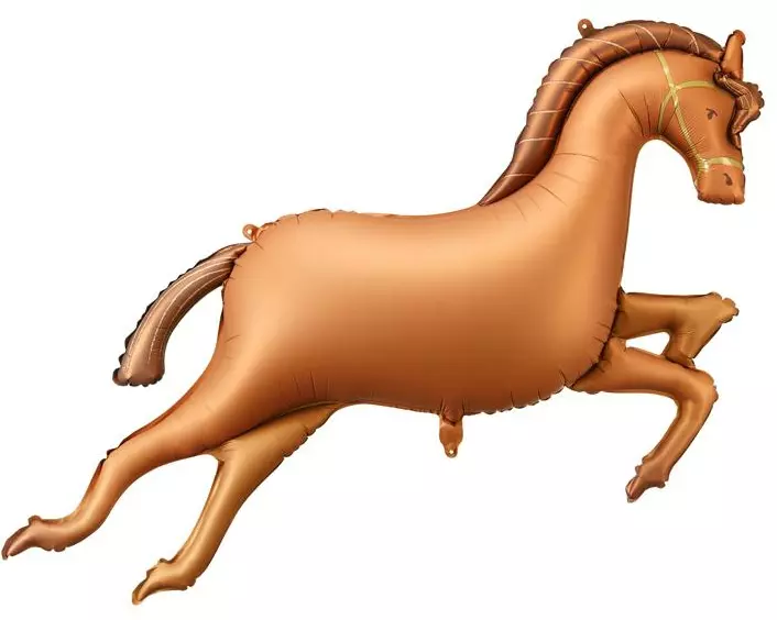 Partydeco Folienballon Pferd, Braun, 120 x 80 cm, 1 Stück