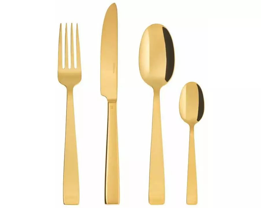 Sambonet Besteck-Set Flat PVD 24-teilig, Gold