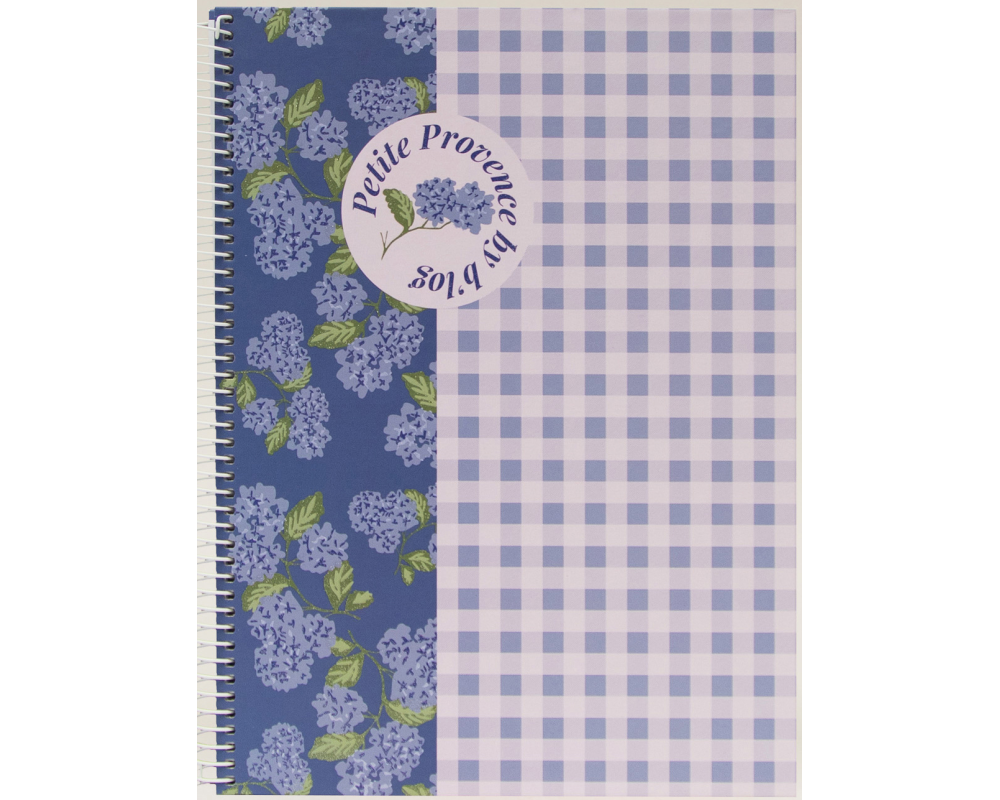 ANCOR Spiralbuch Hardcover A4 130447 Provence Flowr, kariert 80 Bl.