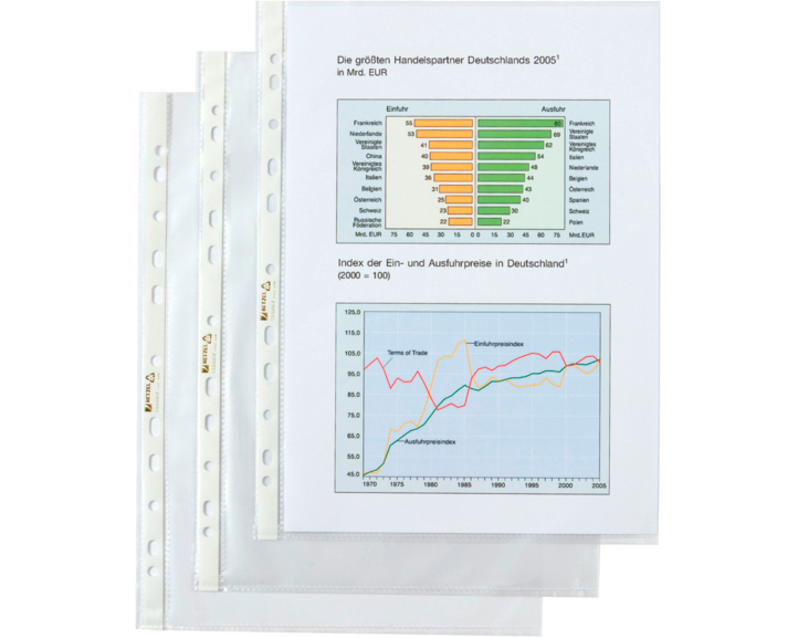 HETZEL Sichtmappen Economic A4 22458490 transparent genarbt 100 Stück