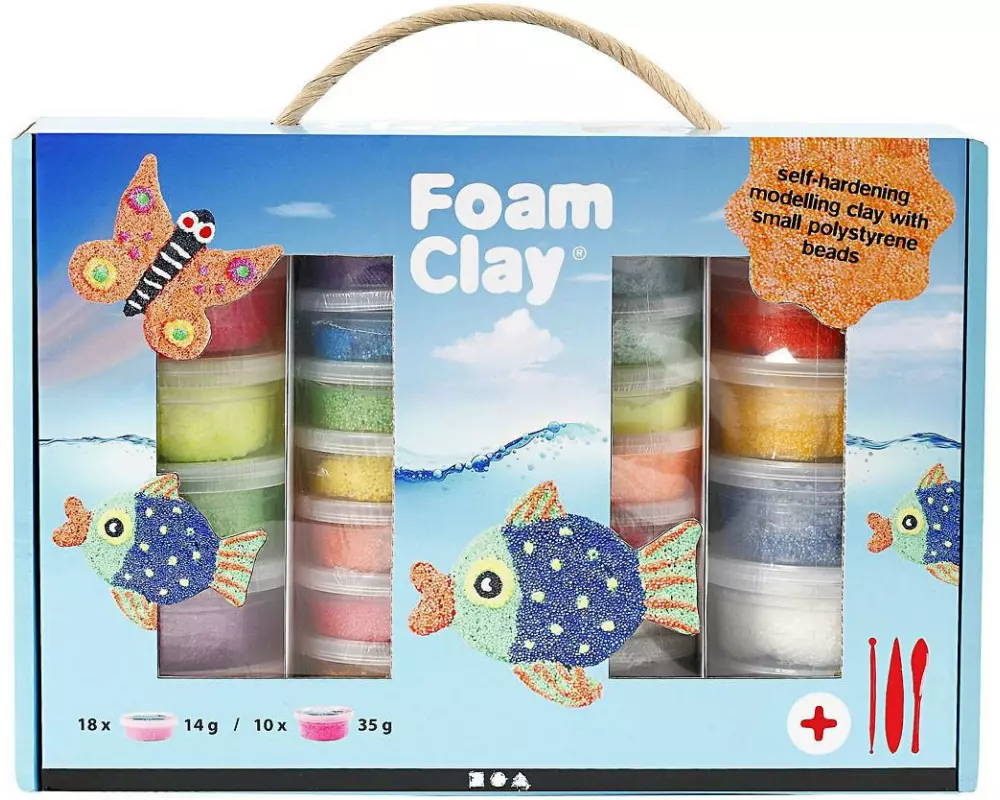 Creativ Company Modellier-Set Foam Clay Mehrfarbig