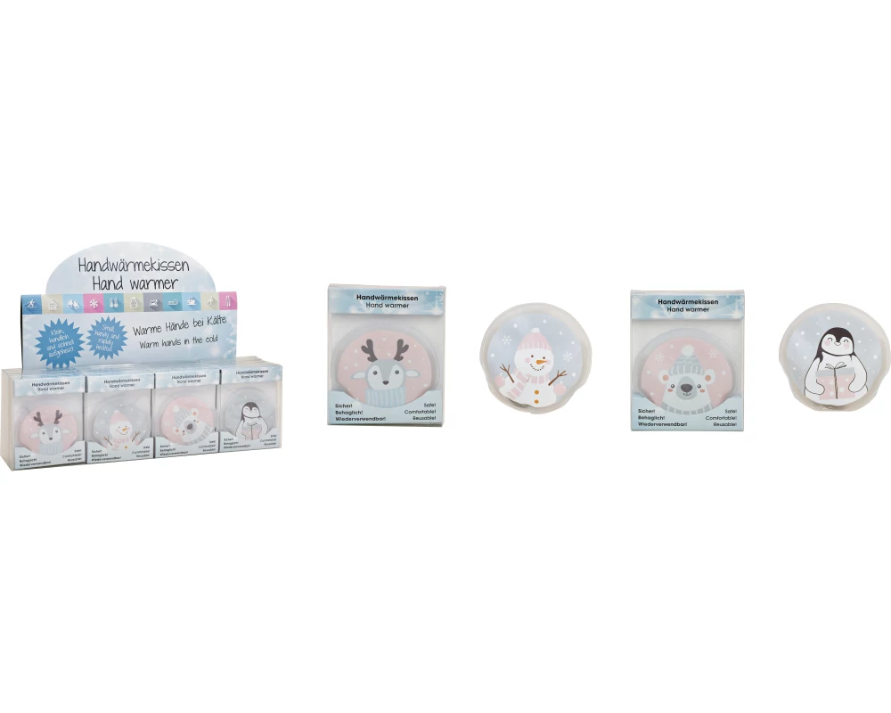 ROOST Taschenwärmer 10030286 Wintermotiv, 3ass. 9x9x1cm