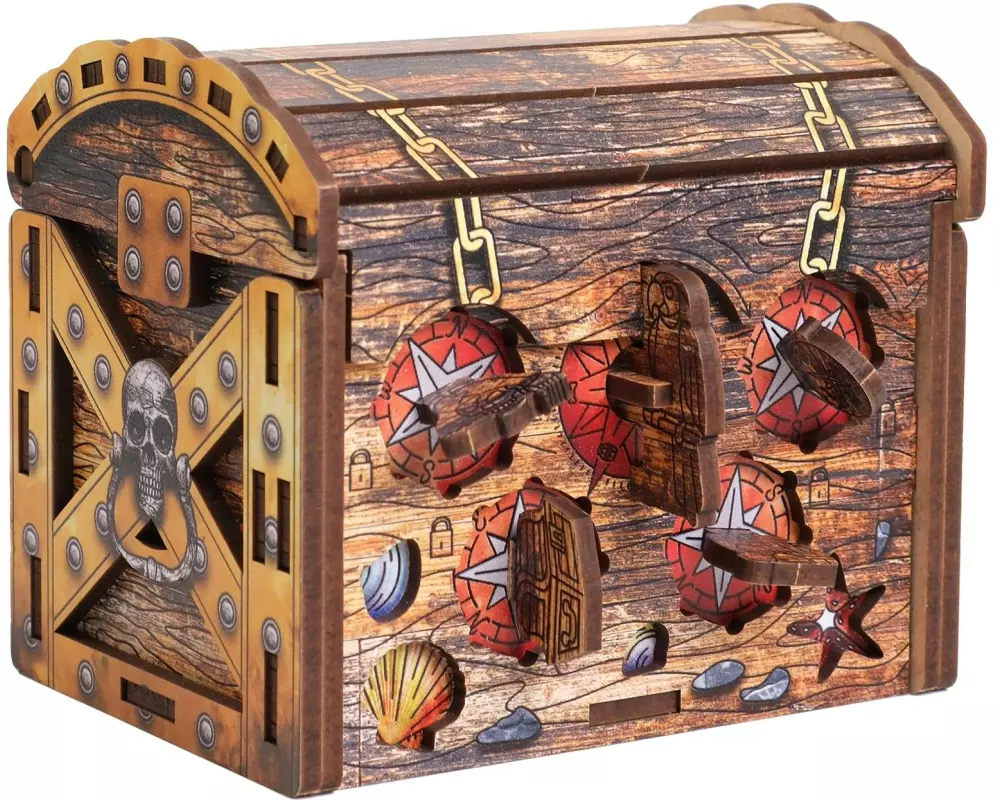 Escape Welt Rätselspiel Art Secret Box «Piraten Schatzkiste»