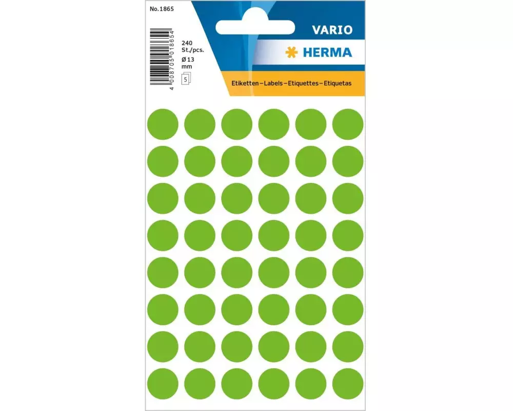 Herma Stickers Klebepunkte Vario Ø 13 mm, Grün