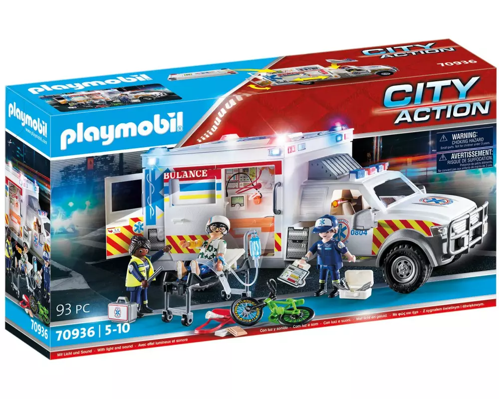 Playmobil City Action Rettungs-Fahrzeug: US Ambulance 70936