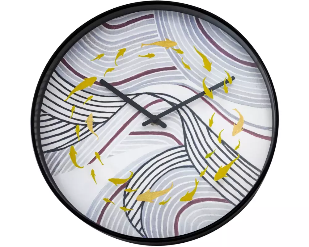 NeXtime Wanduhr Koi Mehrfarbig