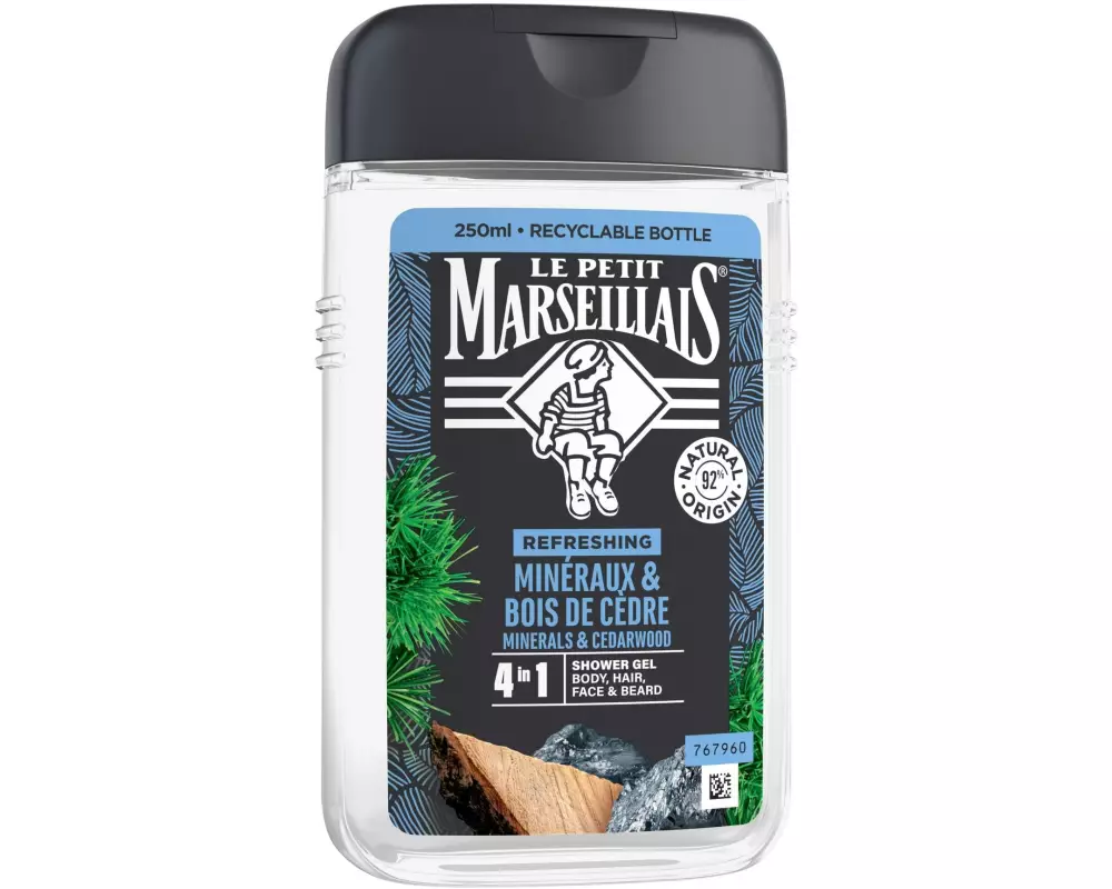 Le petit Marseillais Duschgel Men 4 in 1 Mineral und Zeder 250 ml