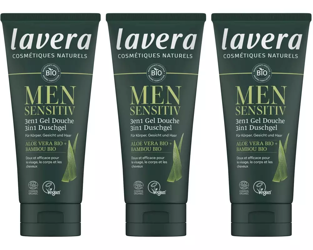 Lavera Duschgel Men Sensitiv 3in1 Duschgel 3 x 200 ml