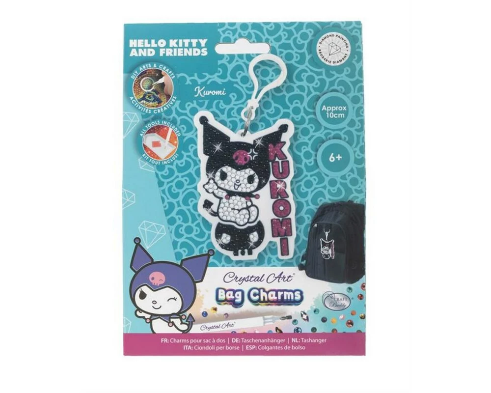 CRAFT Buddy Kuromi, Crystal Art Rucksack Anhänger