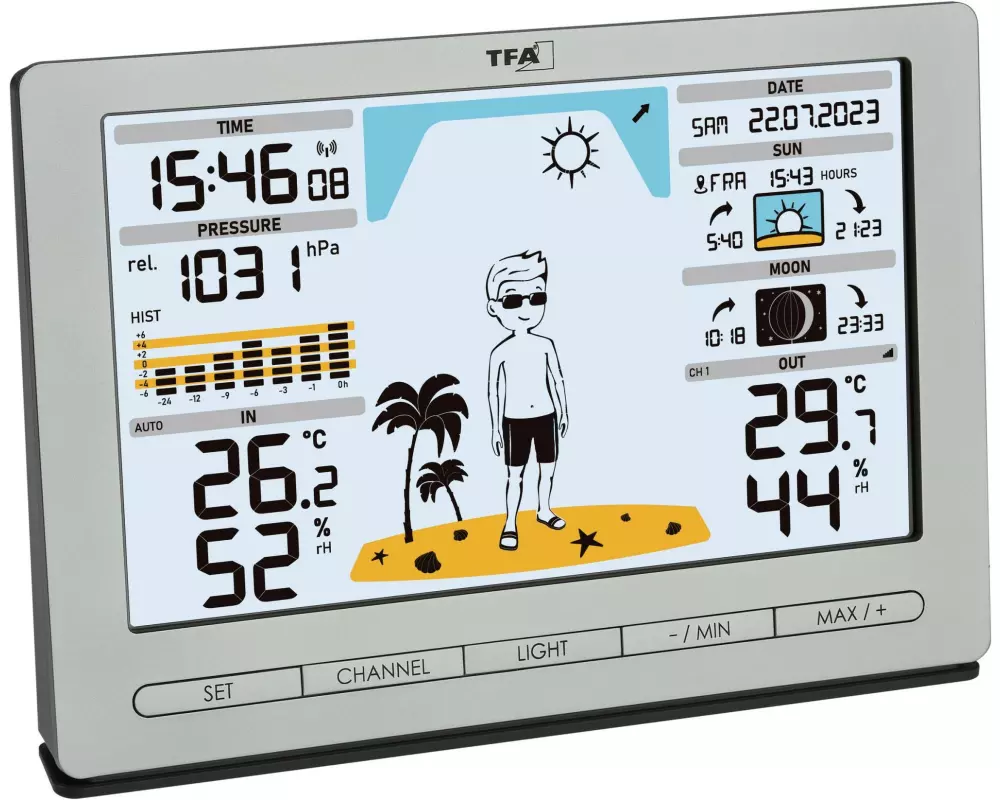TFA Dostmann Wetterstation Meteo Jack Silber