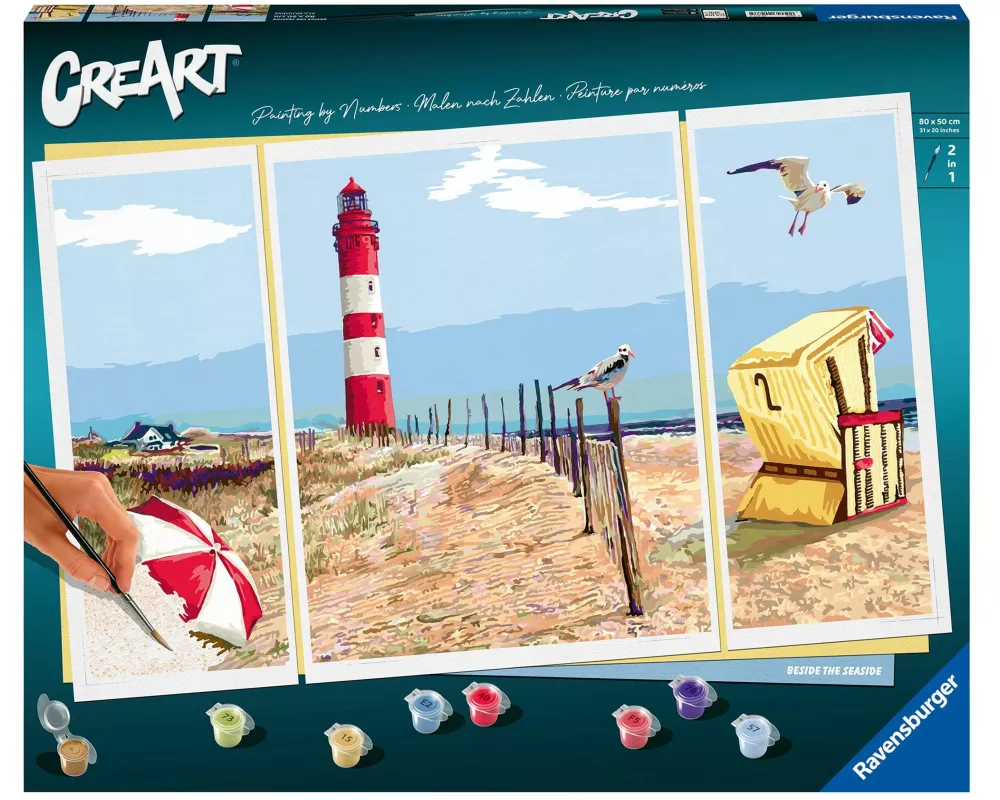 CreArt Premium Triptychon - An der Küste