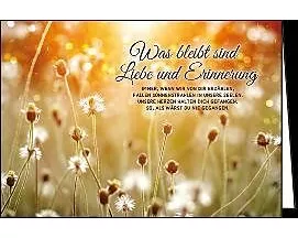 Doppelkarte. Liebe und Erinnerung (Gräser)