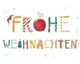 Doppelkarte. Green Karma X-MAS - Dekorative Buchstaben