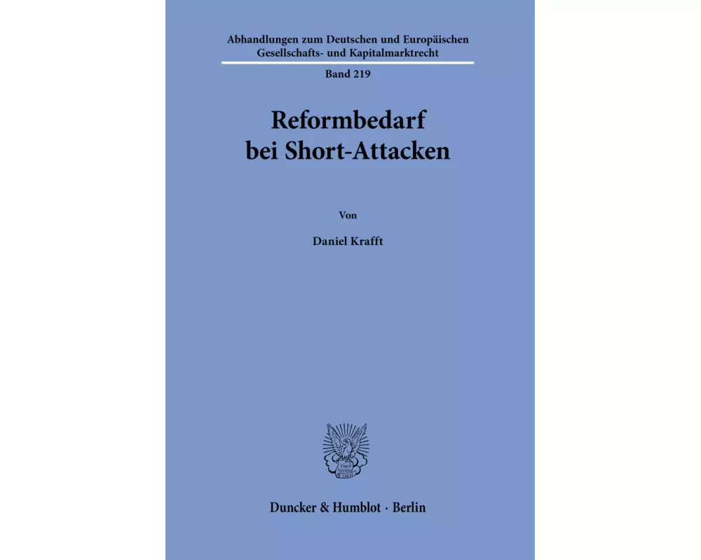 Reformbedarf bei Short-Attacken