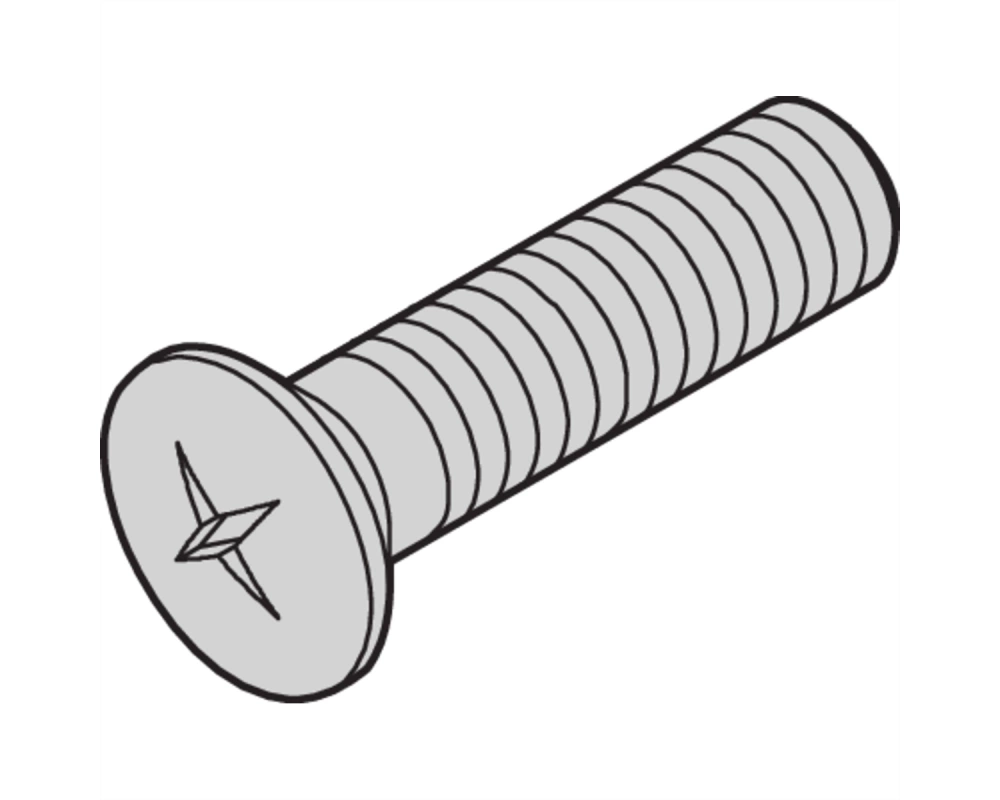 SCHROFF Linsensenkkopfschraube mit Kreuzschlitz - SENKSCHR.LIN.M2,5X10 100ST