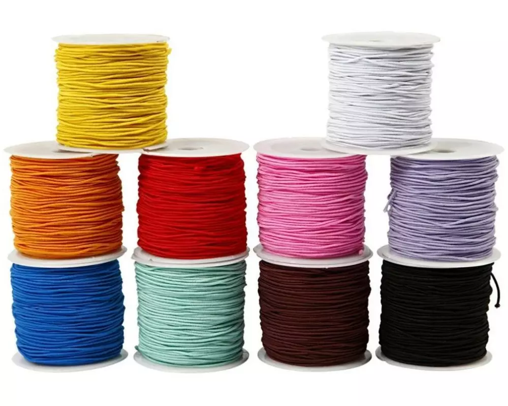 Creativ Company Gummiband 1 mm x 25 m, Mehrfarbig