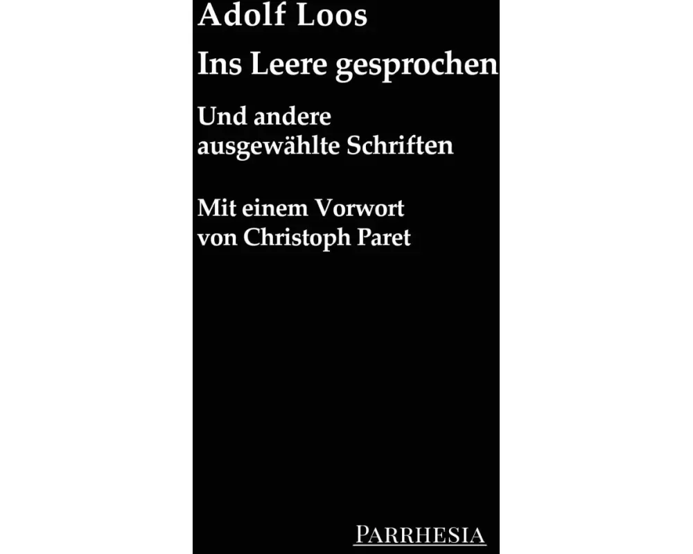 Ins Leere gesprochen