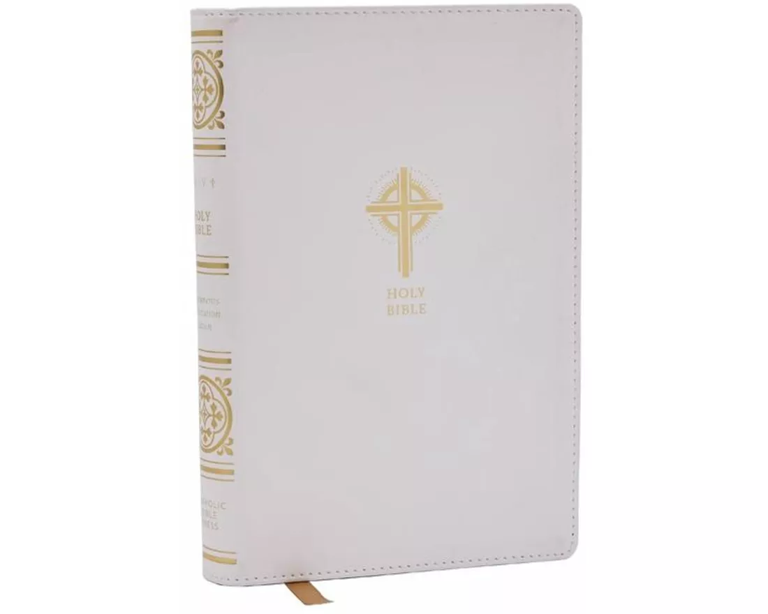 NRSVCE Sacraments of Initiation Catholic Bible, White Leathersoft, Comfort Print