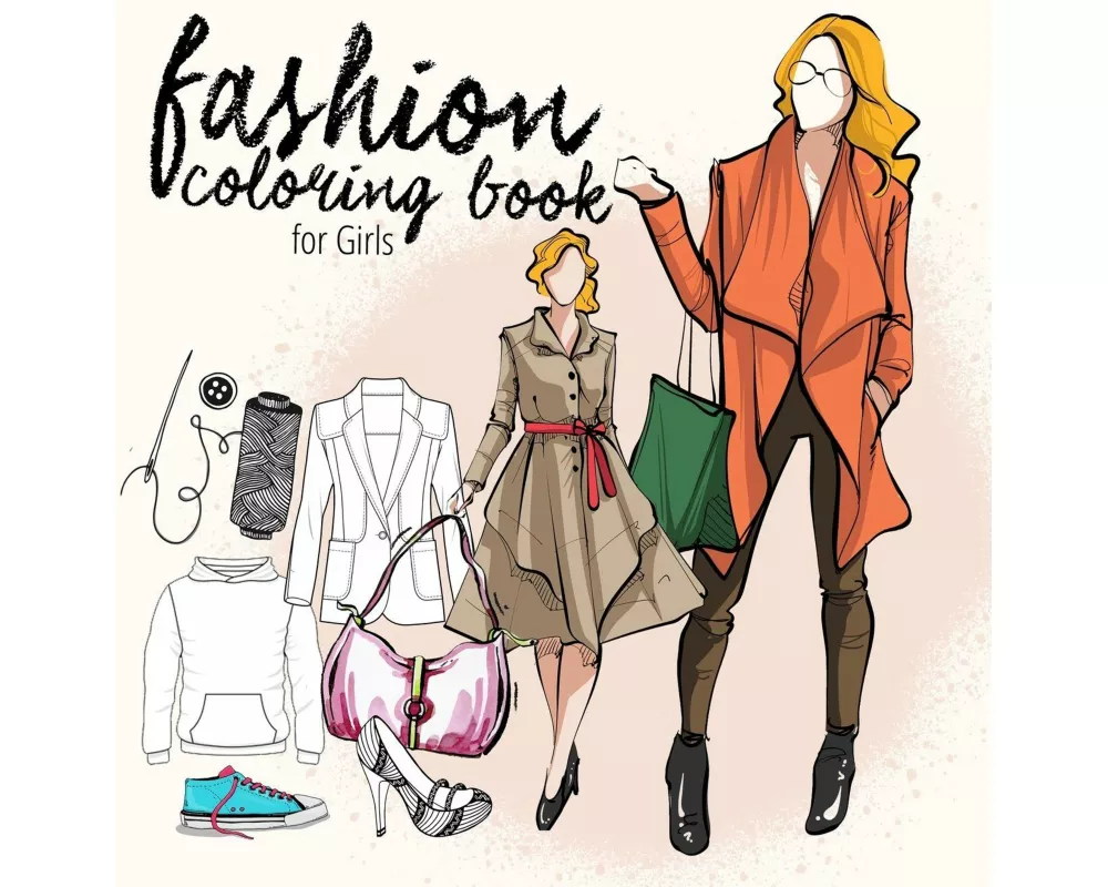 Fashion coloring book for teenagers | Fashion Coloring Book Kids 10 up | Fashion Design Coloring Book for Girls Fashion Coloring