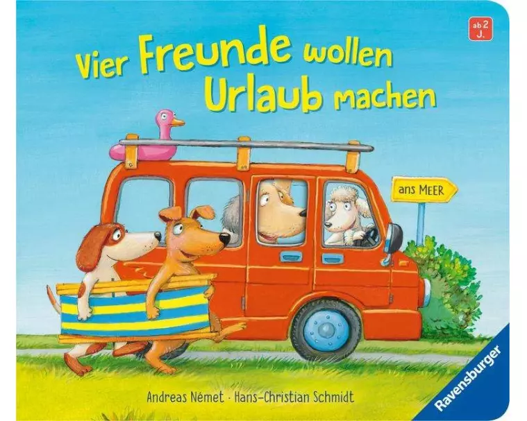 Vier Freunde wollen Urlaub machen