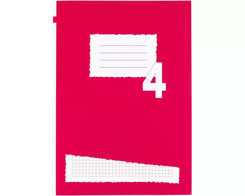 office focus Schulheft FSC A4, Kariert, Rot, 10 Stück