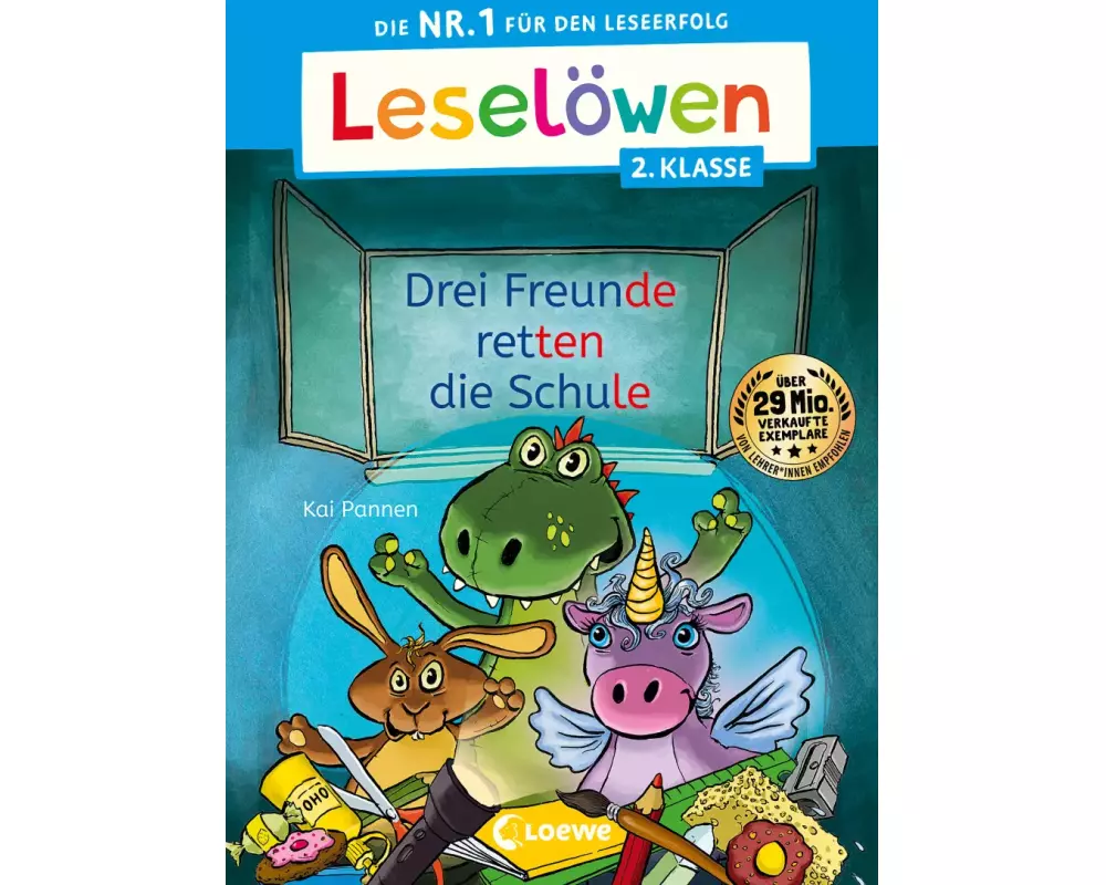 Leselöwen 2. Klasse - Drei Freunde retten die Schule
