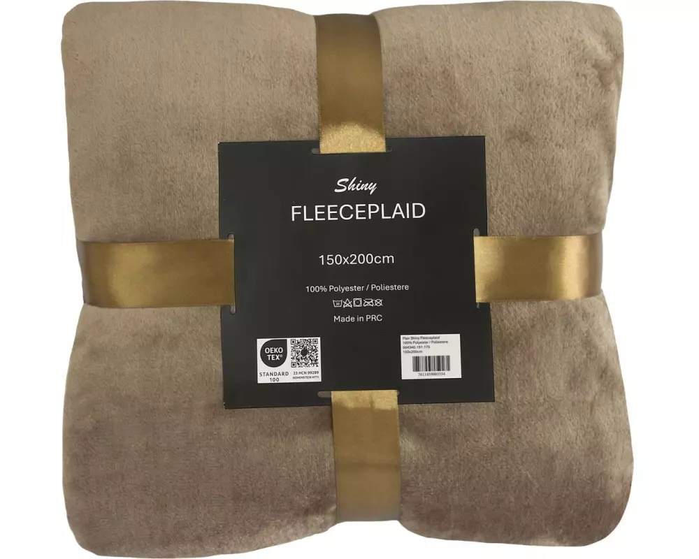 Flair Decke Shiny 150 x 200 cm, Mocca