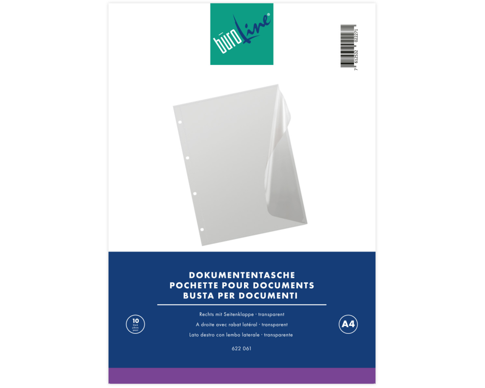BÜROLINE Dokumententaschen A4 622061 10 Stück