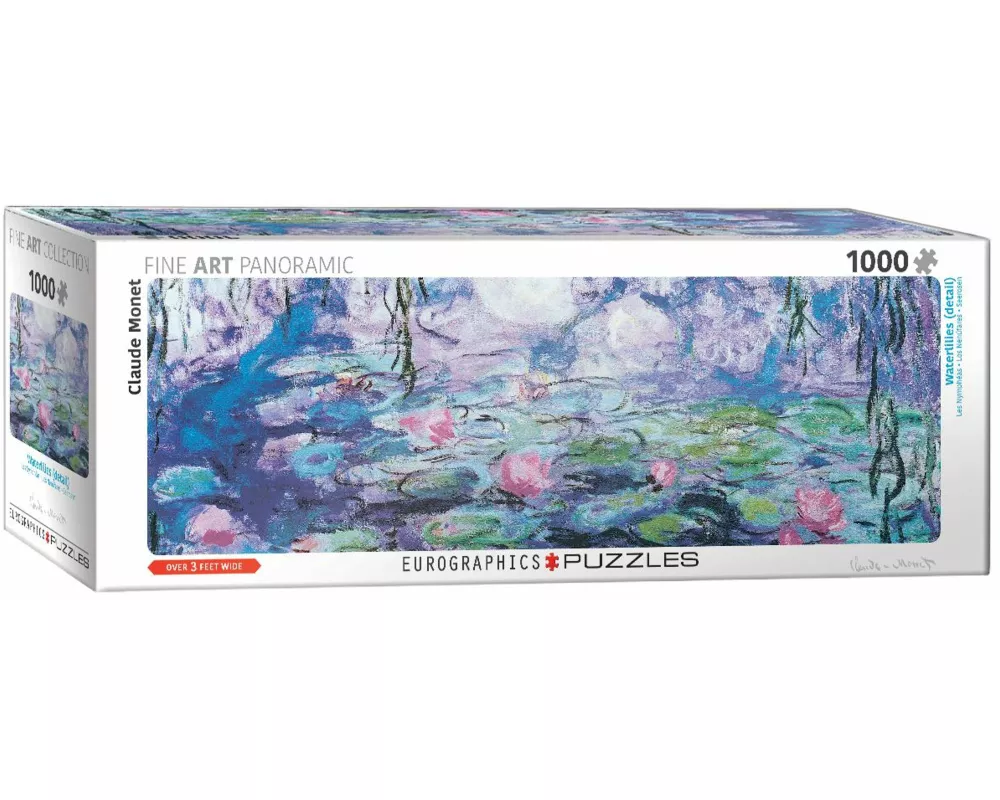 Panoramic Puzzle 1000 Teile - Monet C: Waterlilies by Claude Monet