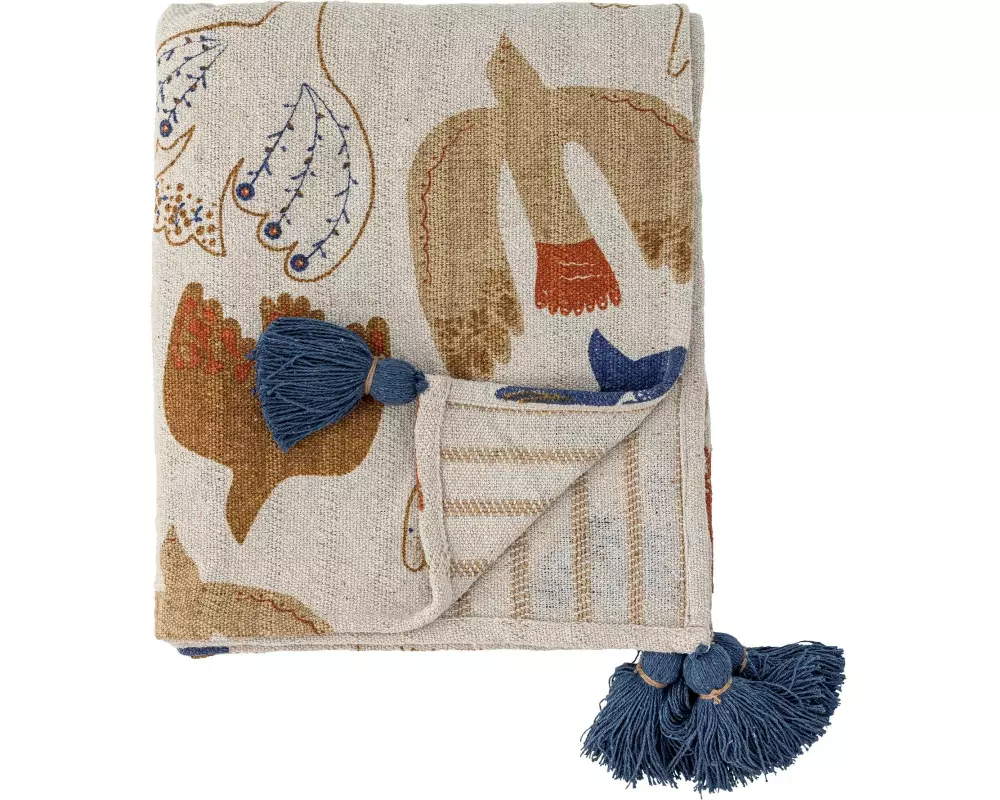 Bloomingville Decke Anniversary 160 x 130 cm, Mehrfarbig