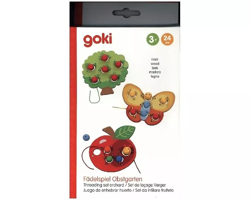 Fädelset Obstgarten, 3 Motive ( Apfel, Baum, Schmetterling )