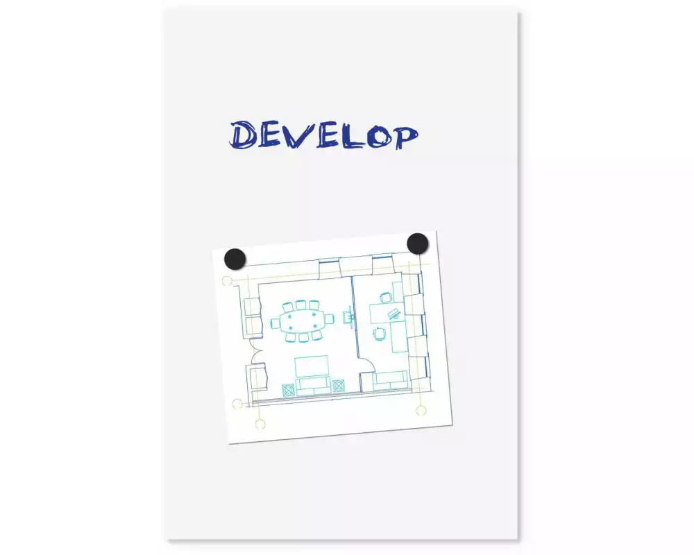 Legamaster Magnethaftendes Whiteboard Board-Up 75 cm x 50 cm, Weiss