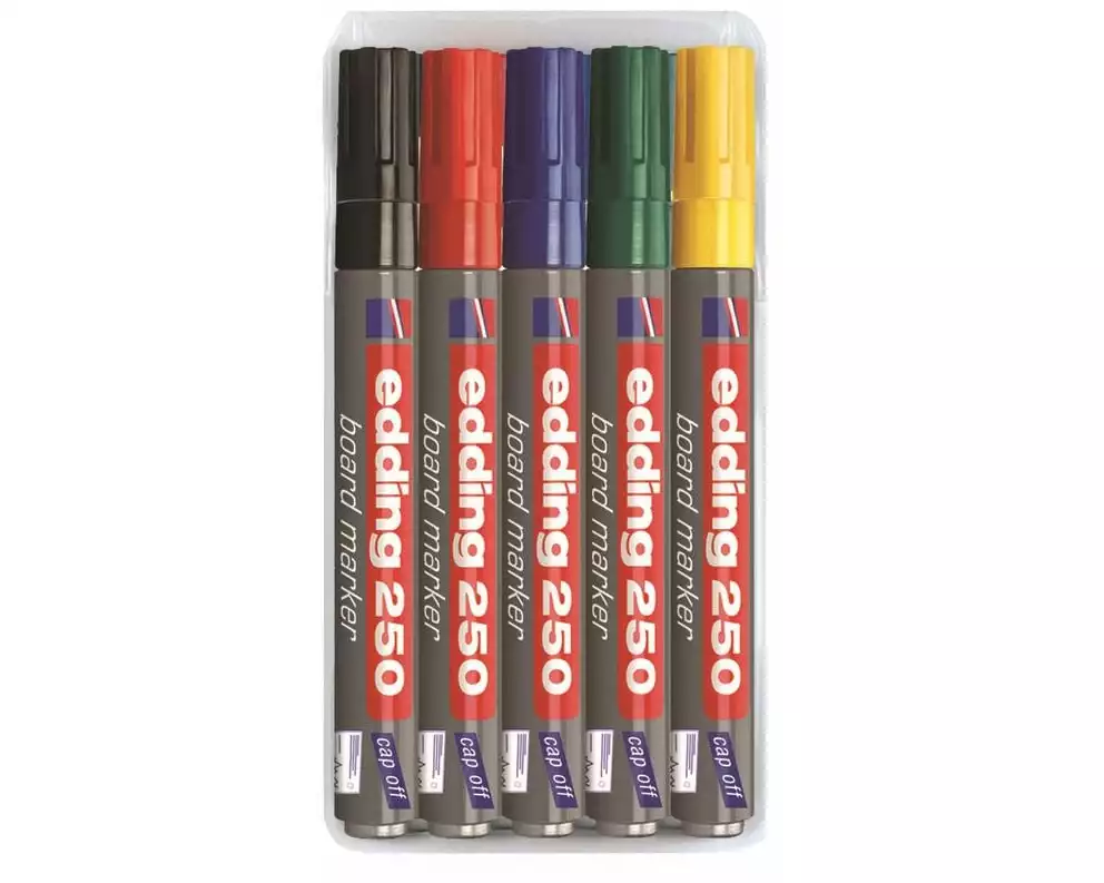 edding Whiteboard-Marker 250 5 Stück, Mehrfarbig