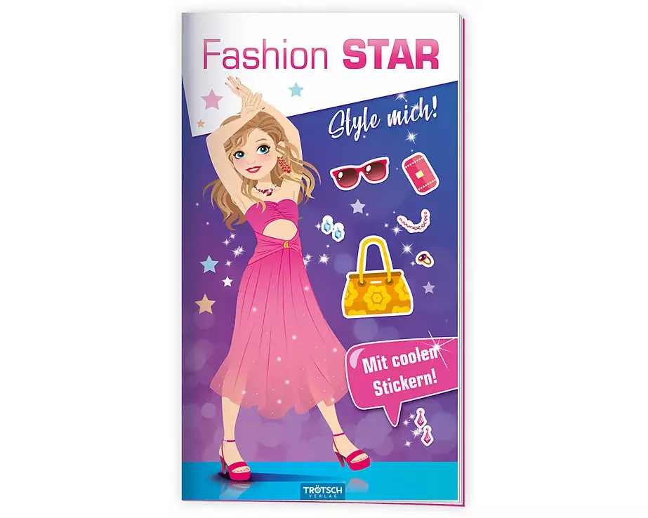 Trötsch Malbuch Stickermalbuch Fashion-Star Filmstar