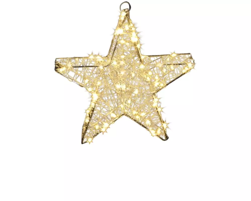 Dameco LED-Figur Stern, 80 LEDs, 5 x 25 cm, Silber