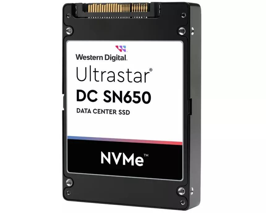 WESTERN DIGITAL Ultrastar, DC, SN650, SSD, U.3, 15MM, 7680GB, 2.5inch, PCIe, TLC, RI-1DW/D, BICS5, SE