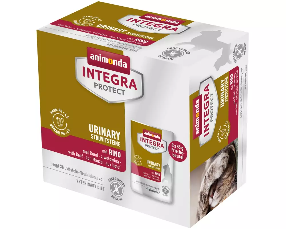 Animonda Integra Protect Nassfutter Urinary Rind, 8 x 85g