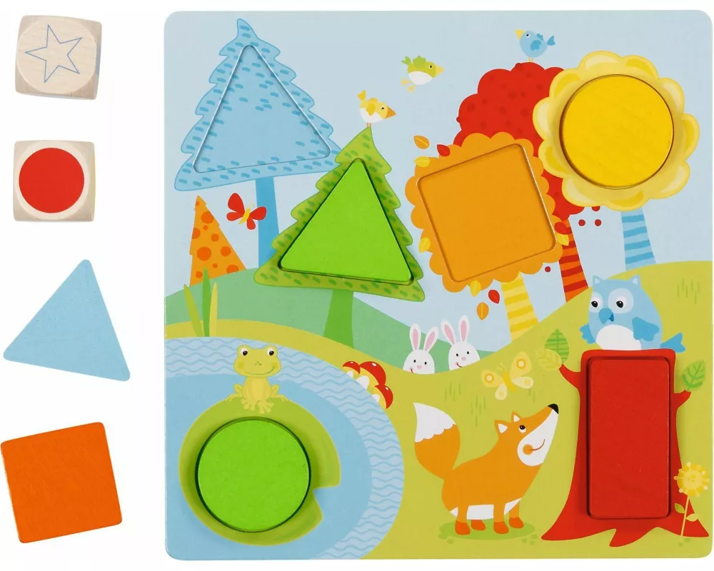 Farbwürfelspiel Geometrische Formen