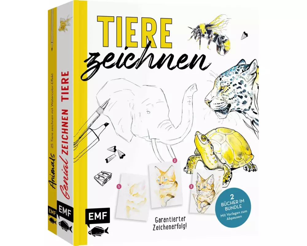 Tiere zeichnen – Das XXL-Starter-Set: Zwei Bücher im Bundle