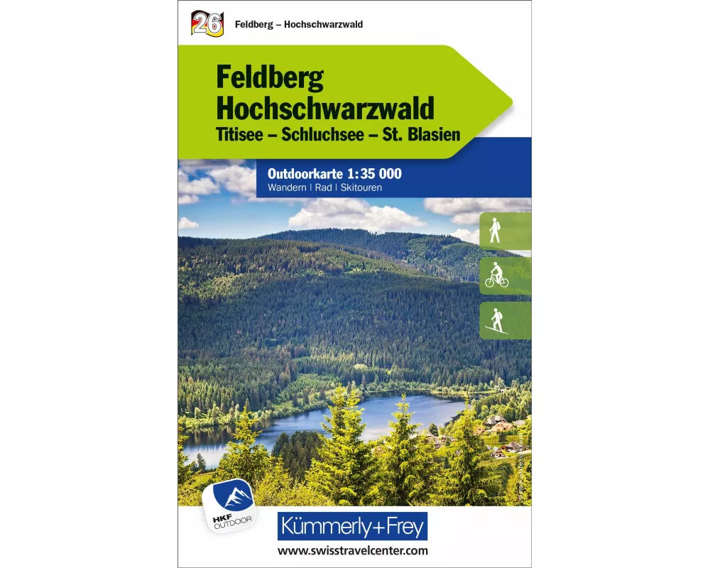 Kümmerly+Frey Outdoorkarte Deutschland 26 Feldberg, Hochschwarzwald 1:35.000