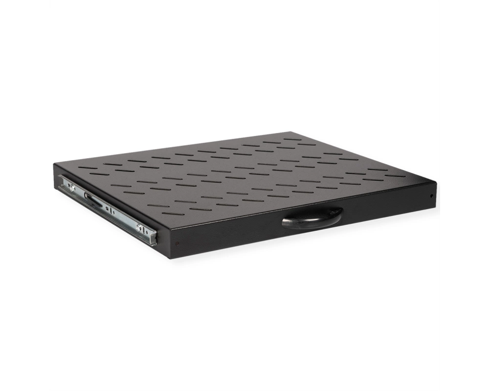 ROLINE 19-Zoll Fachboden 1 HE, ausziehbar 350 T 25 kg schwarz